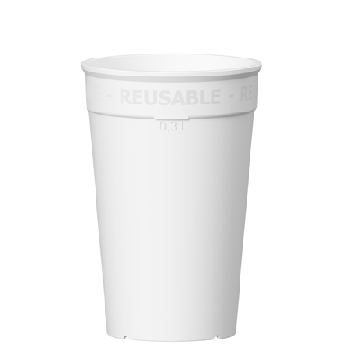 Coffee to go 0,3l: white with black lid